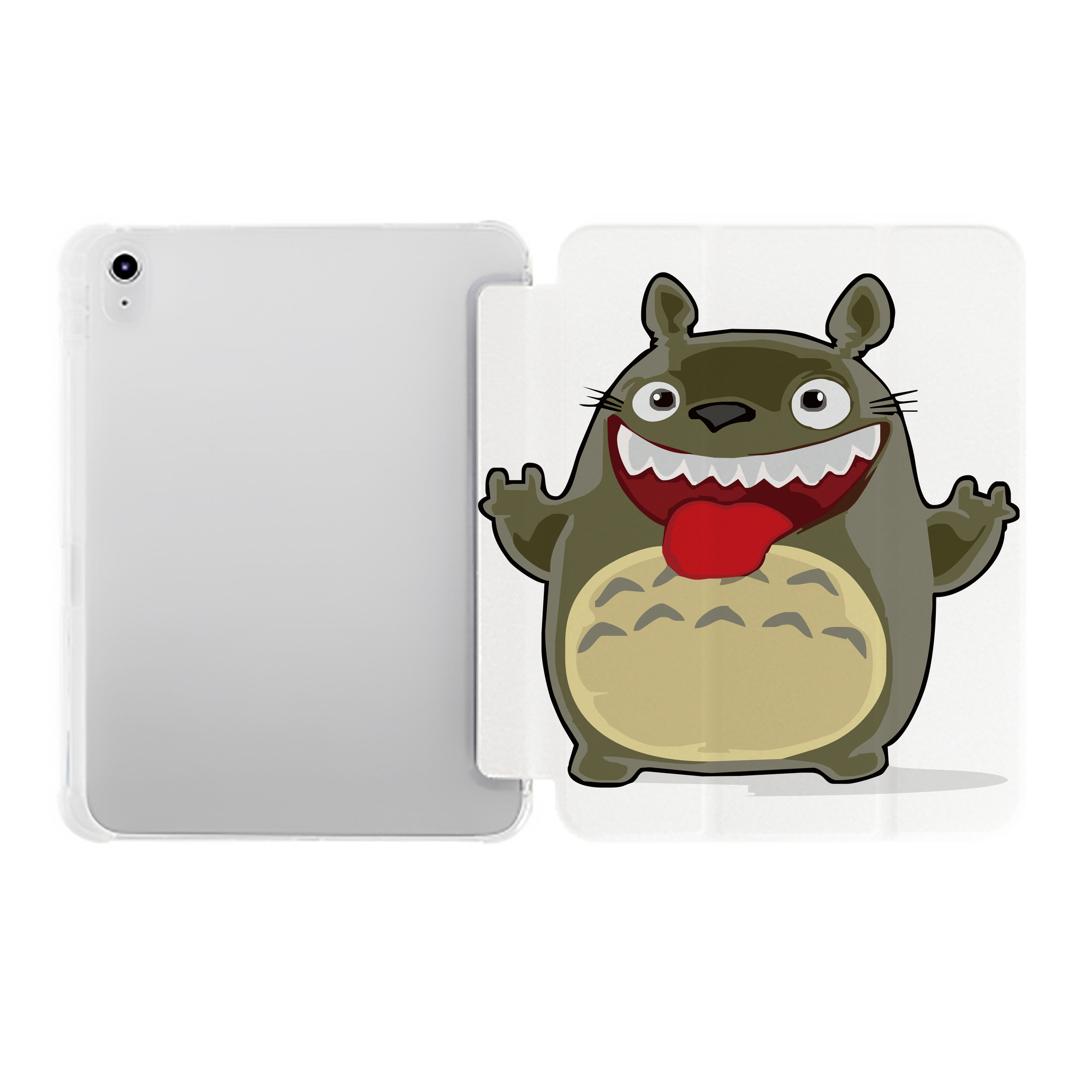 （画像用） となりのトトロ 草壁メイ 草壁サツキ My Neighbor Totoro Satsuki Kusakabe Mei Kusakabe IPad ケース ペン収納付き 三つ折りスタンド PUレザー×シリコン 対応機種9.5/10.5/10.9インチ